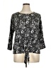 Cathy Daniels Black Gray 3/4 Sleeve Blouse Size XL - photo 1