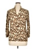 Rafaella Animal Print Ivory 3/4 Sleeve Blouse Size XL - photo 1