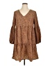 Unbranded Animal Print Brown Casual Dress Size XXL (estimated) - photo 1