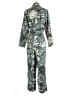 Unsubscribed 100% Silk Floral Green Jumpsuit Size S - photo 2