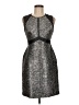 Phoebe 100% Polyester Metallic Silver Cocktail Dress Size 6 - photo 1