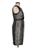 Phoebe 100% Polyester Metallic Silver Cocktail Dress Size 6 - photo 4