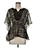 confess Black Short Sleeve Blouse Size M - photo 1