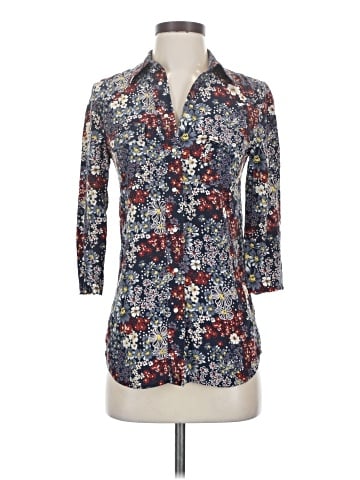 Adriano Goldschmied 3/4 Sleeve Button-Down Shirt (view 1)