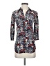 Adriano Goldschmied Floral Blue 3/4 Sleeve Button-Down Shirt Size XS - photo 1