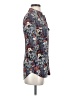 Adriano Goldschmied Floral Blue 3/4 Sleeve Button-Down Shirt Size XS - photo 4