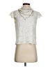 Alice + Olivia 100% Polyester Silver Short Sleeve Top Size 4 - photo 1