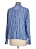 Ann Taylor LOFT 100% Rayon Stripes Blue Long Sleeve Blouse Size L - photo 2