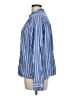 Ann Taylor LOFT 100% Rayon Stripes Blue Long Sleeve Blouse Size L - photo 5