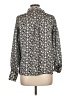 Anna Kay Paisley Silver Long Sleeve Blouse Size L - photo 2