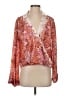 Anthropologie 100% Polyester Orange Long Sleeve Blouse Size S - photo 1