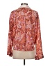 Anthropologie 100% Polyester Orange Long Sleeve Blouse Size S - photo 2
