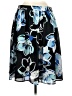 Elle 100% Polyester Print Blue Casual Skirt Size M - photo 1