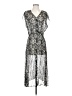 Amour Vert 100% Viscose Paisley Silver Cocktail Dress Size XS - photo 1
