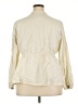 Torrid 100% Cotton Ivory Long Sleeve Blouse Size 3X Plus (3) - photo 2