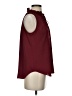 Ann Taylor 100% Polyester Burgundy Sleeveless Blouse Size S - photo 4