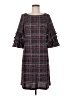 Gabby Skye Plaid Gray Casual Dress Size 8 - photo 1