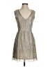 Aqua Metallic Silver Cocktail Dress Size S - photo 1