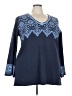 Roaman's 100% Acrylic Blue Pullover Sweater Size 22 - 24 - photo 1