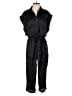 Max Studio Specialty Products 100% Polyester Solid Black Jumpsuit Size L - photo 1