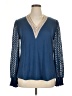 Assorted Brands Blue Long Sleeve Blouse Size XL - photo 1