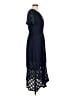 Simple 100% Polyester Blue Casual Dress Size L - photo 4