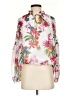 INC International Concepts 100% Polyester Floral White 3/4 Sleeve Blouse Size S - photo 1