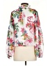 INC International Concepts 100% Polyester Floral White 3/4 Sleeve Blouse Size S - photo 2