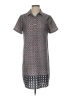 J.Crew Factory Store 100% Polyester Print Blue Gray Casual Dress Size 4 - photo 1