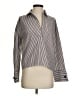 Veronica Beard Stripes Silver Gray Long Sleeve Blouse Size 2 - photo 1