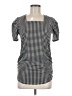 Planet Houndstooth Black Short Sleeve Top Size M - photo 1