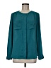 Ann Taylor LOFT 100% Polyester Teal Long Sleeve Blouse Size M - photo 1