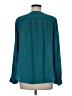 Ann Taylor LOFT 100% Polyester Teal Long Sleeve Blouse Size M - photo 2