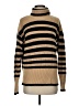CAbi Stripes Tan Turtleneck Sweater Size S - photo 1