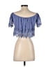 iris 100% Rayon Blue Short Sleeve Blouse Size S - photo 2