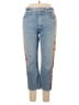 AMO 100% Cotton Animal Print Blue Jeans Size 30 waist - photo 1