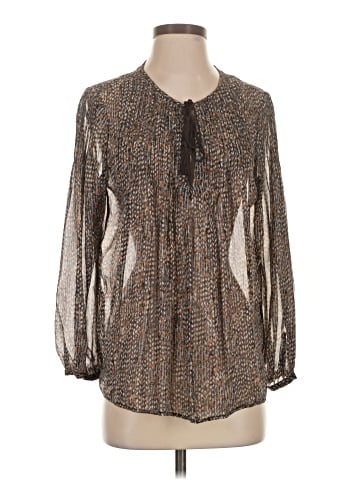 Joie Long Sleeve Silk Top (view 1)