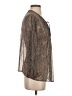 Joie 100% Silk Brown Long Sleeve Silk Top Size S - photo 4