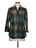 Joie 100% Cotton Plaid Teal 3/4 Sleeve Button-Down Shirt Size L - photo 1