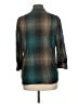 Joie 100% Cotton Plaid Teal 3/4 Sleeve Button-Down Shirt Size L - photo 2