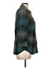 Joie 100% Cotton Plaid Teal 3/4 Sleeve Button-Down Shirt Size L - photo 4