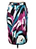 Bisou Bisou Print Black Teal Casual Skirt Size M - photo 1