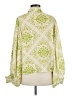 Flying Tomato 100% Polyester Paisley Green Long Sleeve Blouse Size M - photo 2