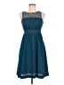 HD in Paris 100% Polyester Solid Teal Cocktail Dress Size 2 - photo 1