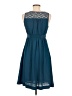 HD in Paris 100% Polyester Solid Teal Cocktail Dress Size 2 - photo 2