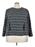 J.Jill 100% Cotton Print Black Pullover Sweater Size 4X - photo 1