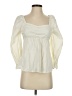 Open Edit 100% Cotton Ivory 3/4 Sleeve Blouse Size XS - photo 1