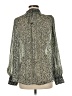 H&M 100% Polyester Animal Print Green Long Sleeve Blouse Size M - photo 2