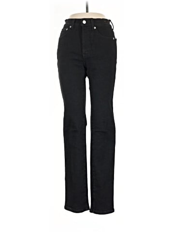 Madewell Mid-Rise Stovepipe Jeans in Black Rinse Wash (view 1)