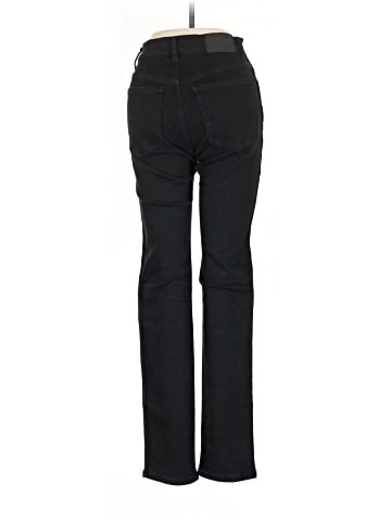 Madewell Mid-Rise Stovepipe Jeans in Black Rinse Wash (view 2)